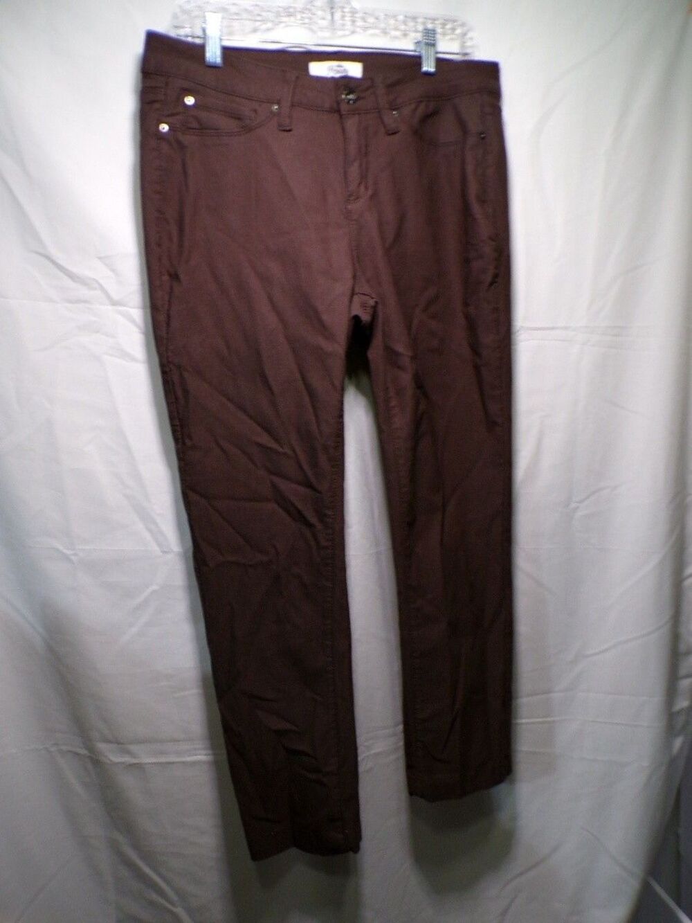 Royalty Women's 16W Brown Chino Pants Cotton Blend Stretch Straight